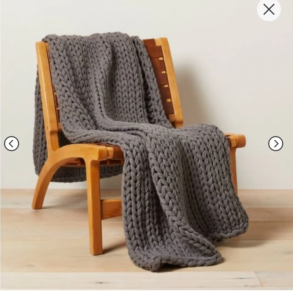 Casaluna for target oversized throw chunky knit 50x70 like new gray